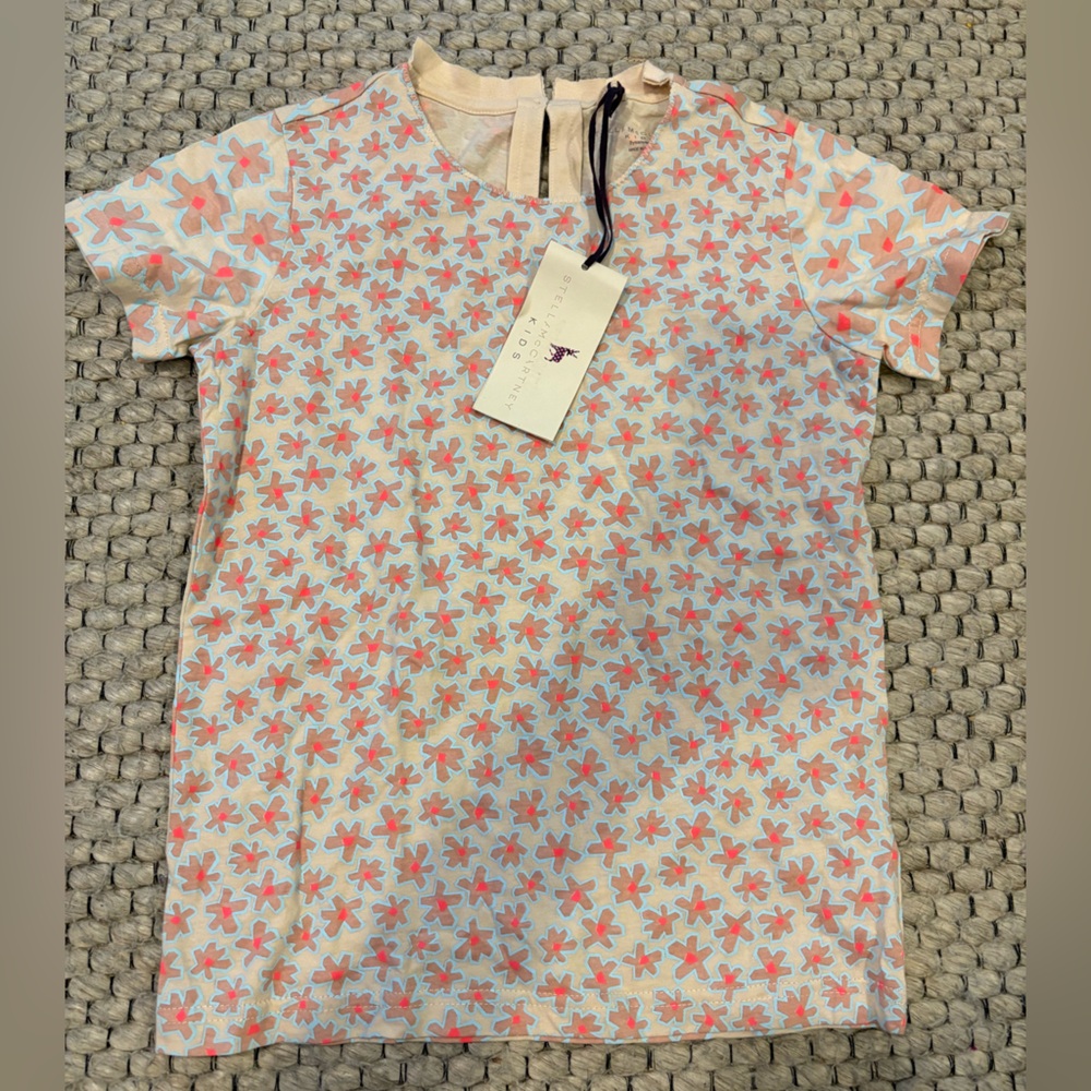 Stella McCartney Kids Floral Pink and Orange Blouse